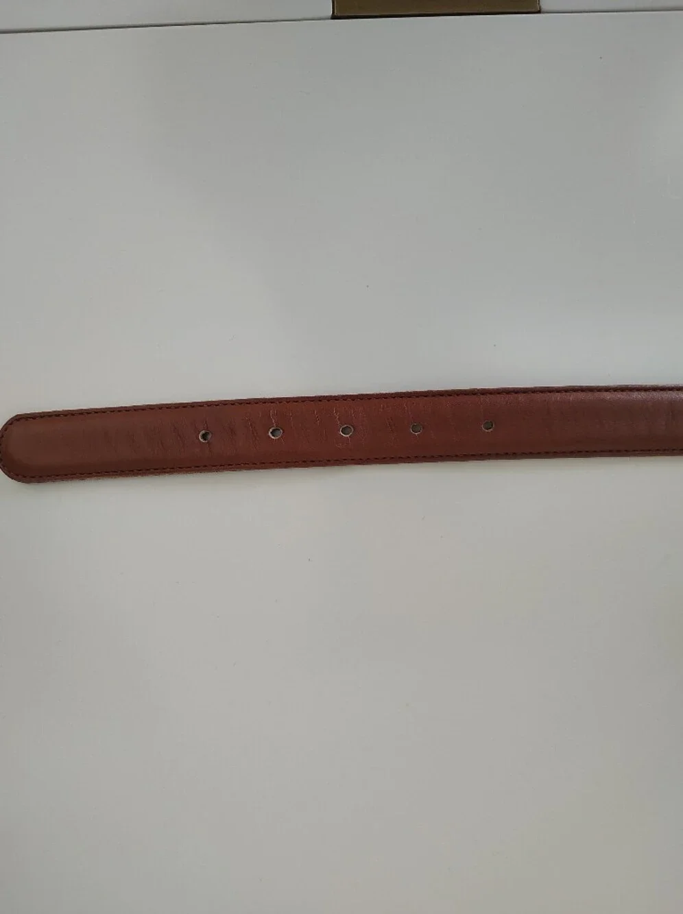 Coach Vtg Women's Genuine Glove Leather Brass Buckle British Tan Belt USA Medium
